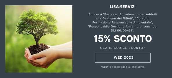 giornata mondiale dell'ambiente 2023 coupon corsi Lisa Servizi