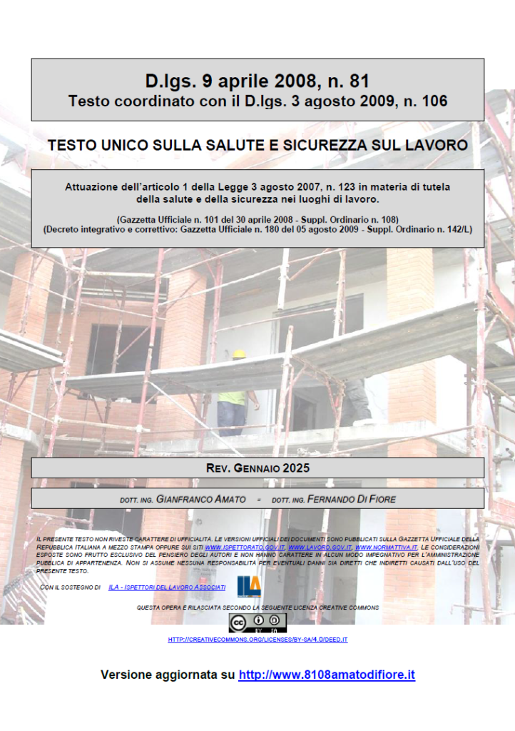 81.08 testo unico gennaio 2025 amato di fiore